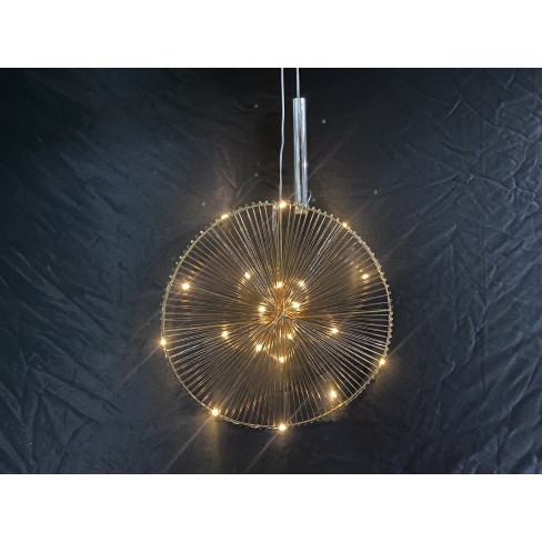 Led диск с таймер 40см златист голям